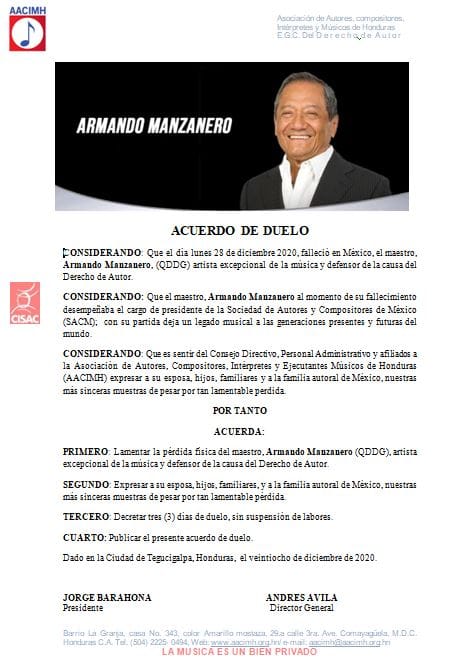 ACUERDO DE DUELO – ARMANDO MANZANERO