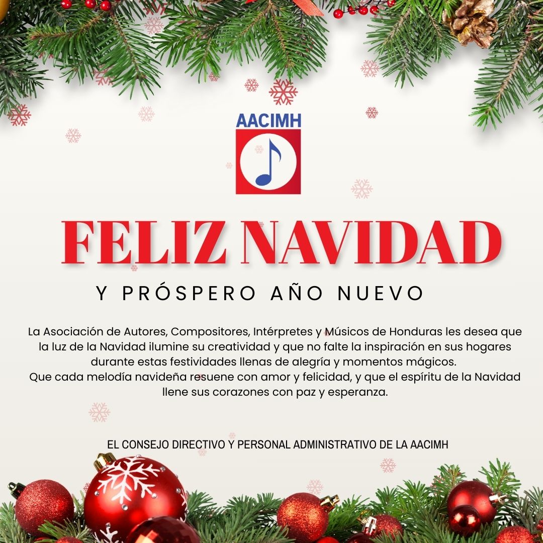 Mensaje de Navidad de La Asociación de Autores, Compositores, Intérpretes y Músicos de Honduras
